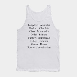 Veterinarian taxonomy Tank Top